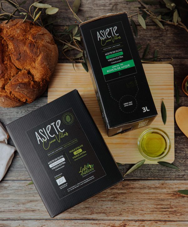 Aceite de Oliva Virgen Extra ecológico: Royeta de Asque. Caja de 6x3 litros. - Imagen 5